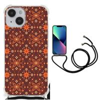 iPhone 14 Doorzichtige Silicone Hoesje Batik Brown