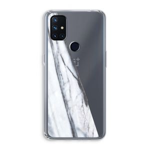 Gestreepte marmer: OnePlus Nord N10 5G Transparant Hoesje