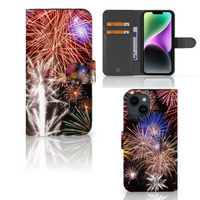 iPhone 15 Wallet Case met Pasjes Vuurwerk - thumbnail