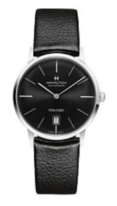 Horlogeband Hamilton H384551 / H38455751 / H600384105 / H690384105 Leder Zwart 20mm