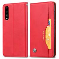 Knead huidtextuur horizontale Flip lederen case voor Huawei P30 met foto frame & houder & kaartsleuven & portemonnee (rood)