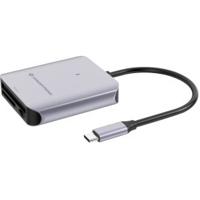 Conceptronic BIAN09G geheugenkaartlezer USB 3.2 Gen 2 Type-C Grijs Conceptronic BIAN09G geheugenkaartlezer USB 3.2 Gen 2 Type-C Grijs