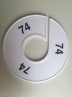 Maatring 11 cm wit/zwart 74