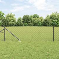 VidaXL Afrasteringspaal grijs 10 x 0,6 m (60 x 60 mm gaas)