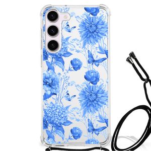 Case voor Samsung Galaxy S23 Flowers Blue