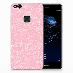 Huawei P10 Lite TPU Case White Flowers