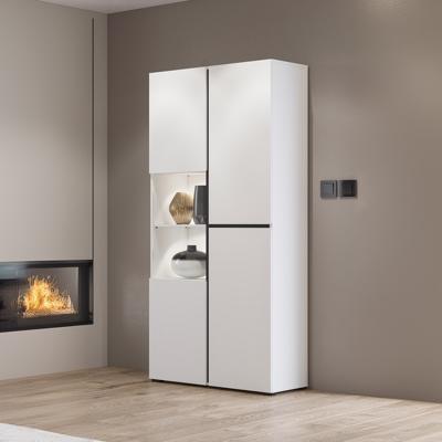 Home365 Vitrinekast Crotone - 2-deurs - Wit