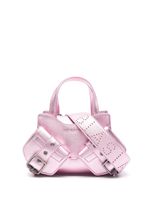 BIASIA sac porté épaule en cuir à logo embossé - Rose