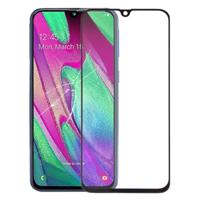 Front screen buitenste glazen lens voor Galaxy A40 (zwart)