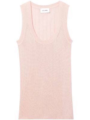 St. John haut en maille à encolure arrondie - Rose