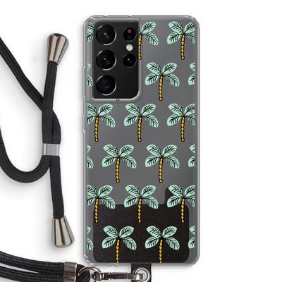 Paradise: Samsung Galaxy S21 Ultra Transparant Hoesje met koord