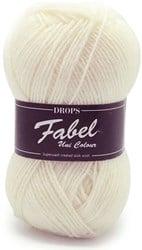 Drops Fabel Uni Colour 100 Off White