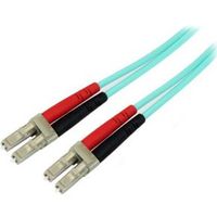 StarTech.com Aqua OM4 Duplex multimode glasvezel kabel 100 Gb 50/125 LSZH LC/LC 2 m