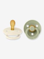 Set van 2 BIBS Colour-fopspenen, maat 2 van 6 tot 18 maanden beige Set van 2 BIBS Colour-fopspenen, maat 2 van 6 tot 18 maanden beige
