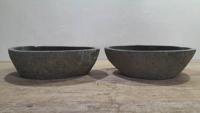 Rivierstenen waskommen set RL250308AB, 51x35x15 cm