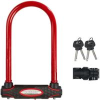 MASTER LOCK U Lucchetto per bici [Con chiave] [Portabici universale] [Lucchetto certificato] [Rosso] 8195EURDPROCOLR