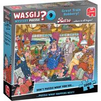 Jumbo Wasgij retro mystery 9 legpuzzel - de grotere treinroof, 1000st.