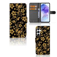 Samsung Galaxy A55 Hoesje Gouden Bloemen