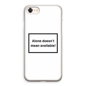 Alone: iPhone 8 Transparant Hoesje