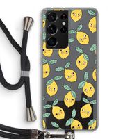 Citroenen: Samsung Galaxy S21 Ultra Transparant Hoesje met koord