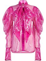 Nina Ricci chemise à ornements de sequins - Rose