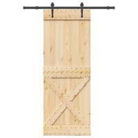 Schuifdeur met beslag 85x210 cm massief grenenhout