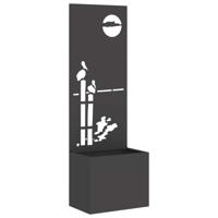 VidaXL Tuin privacy screen zwart 50 x 32 x 150 cm koudgewalst staal