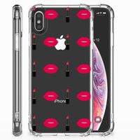 Apple iPhone X | Xs Doorzichtige Silicone Hoesje Lipstick Kiss - thumbnail