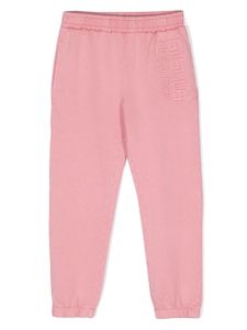 Stella McCartney Kids pantalon de jogging en coton à logo embossé - Rose