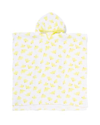 HEMA Kinder Strandponcho 60x60cm Mousseline Vogel (felgeel)