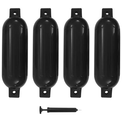 VidaXL Bootstootkussens 4 st 51x14 cm pvc zwart