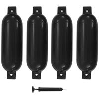 VidaXL Bootstootkussens 4 st 51x14 cm pvc zwart