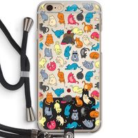 Kleurrijke katten: iPhone 6 / 6S Transparant Hoesje met koord