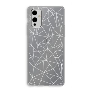 Geometrische lijnen wit: OnePlus 9 Transparant Hoesje