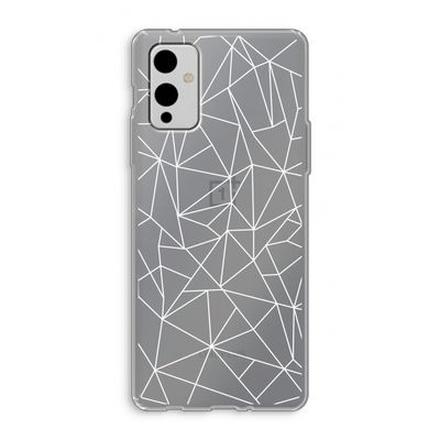 Geometrische lijnen wit: OnePlus 9 Transparant Hoesje