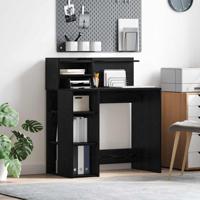 Bureau met opbergruimte Zwart Eiken 90 x 48 x 101,5 cm