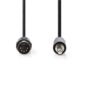 Nedis DIN-Audiokabel | DIN 5-Pins Male | 3,5 mm Male | 1 m | 1 stuks - CAGP20100BK10 CAGP20100BK10