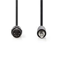 Nedis DIN-Audiokabel | DIN 5-Pins Male | 3,5 mm Male | 1 m | 1 stuks - CAGP20100BK10 CAGP20100BK10 - thumbnail