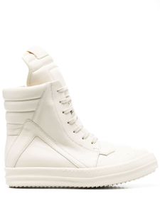 Rick Owens baskets montantes à design d'empiècements - Tons neutres