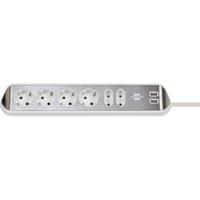 Stekkerdoos brennenstuhl estilo 6vdig usb 2m wt | 6 stuks