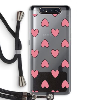 Ondersteboven verliefd: Samsung Galaxy A80 Transparant Hoesje met koord