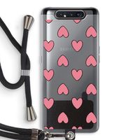 Ondersteboven verliefd: Samsung Galaxy A80 Transparant Hoesje met koord Ondersteboven verliefd: Samsung Galaxy A80 Transparant Hoesje met koord