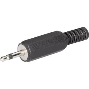 BKL Electronic 072117 Jackplug 2,5 mm Stekker, recht Aantal polen: 2 Mono Zwart 1 stuk(s)