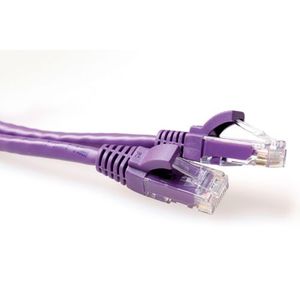 ACT IB2315 U/UTP CAT6A Patchkabel Snagless Paars - 15 meter