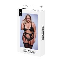 Ondergoed Set Baci Lingerie Zwart 3 Onderdelen (Queen)
