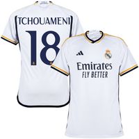 Real Madrid Shirt Thuis 2023-2024 + Tchouameni 18