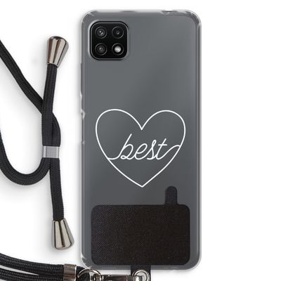Best heart pastel: Samsung Galaxy A22 5G Transparant Hoesje met koord