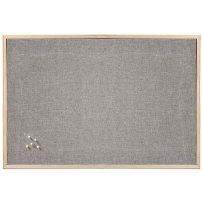 Prikbord - textiel - lichtgrijs - 60 x 80 cm - incl. punaises - groot