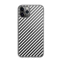 Strepen zwart-wit: iPhone 11 Pro Max Transparant Hoesje
