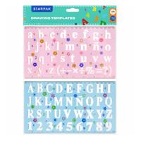 Plastic Tekensjabloon Cijfers & Letters